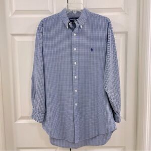 Ralph Lauren Yarmouth 100% Cotton Men’s Button Down Shirt Size 16 32/33